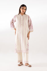 Stitched Embroidered Jacquard Shirt + Culotte